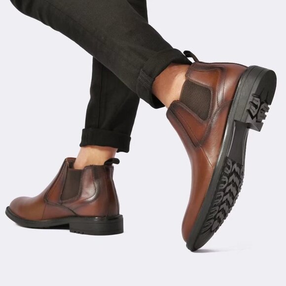 Elegant Men's Chelsea Ankle Boots - Premium Leather, Casual & Formal Wear - Picture 5 of 7